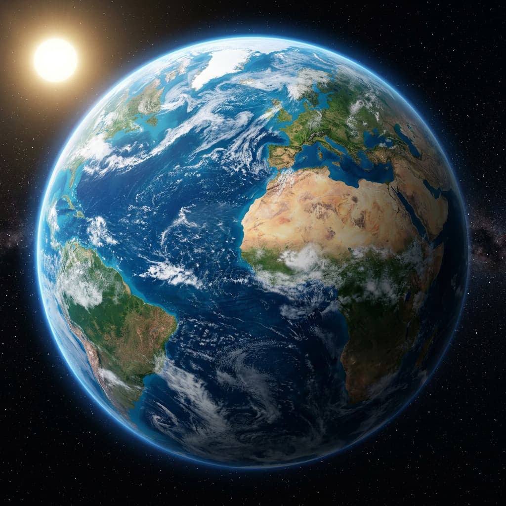 Earth from orbit — the Blue World, Sol III