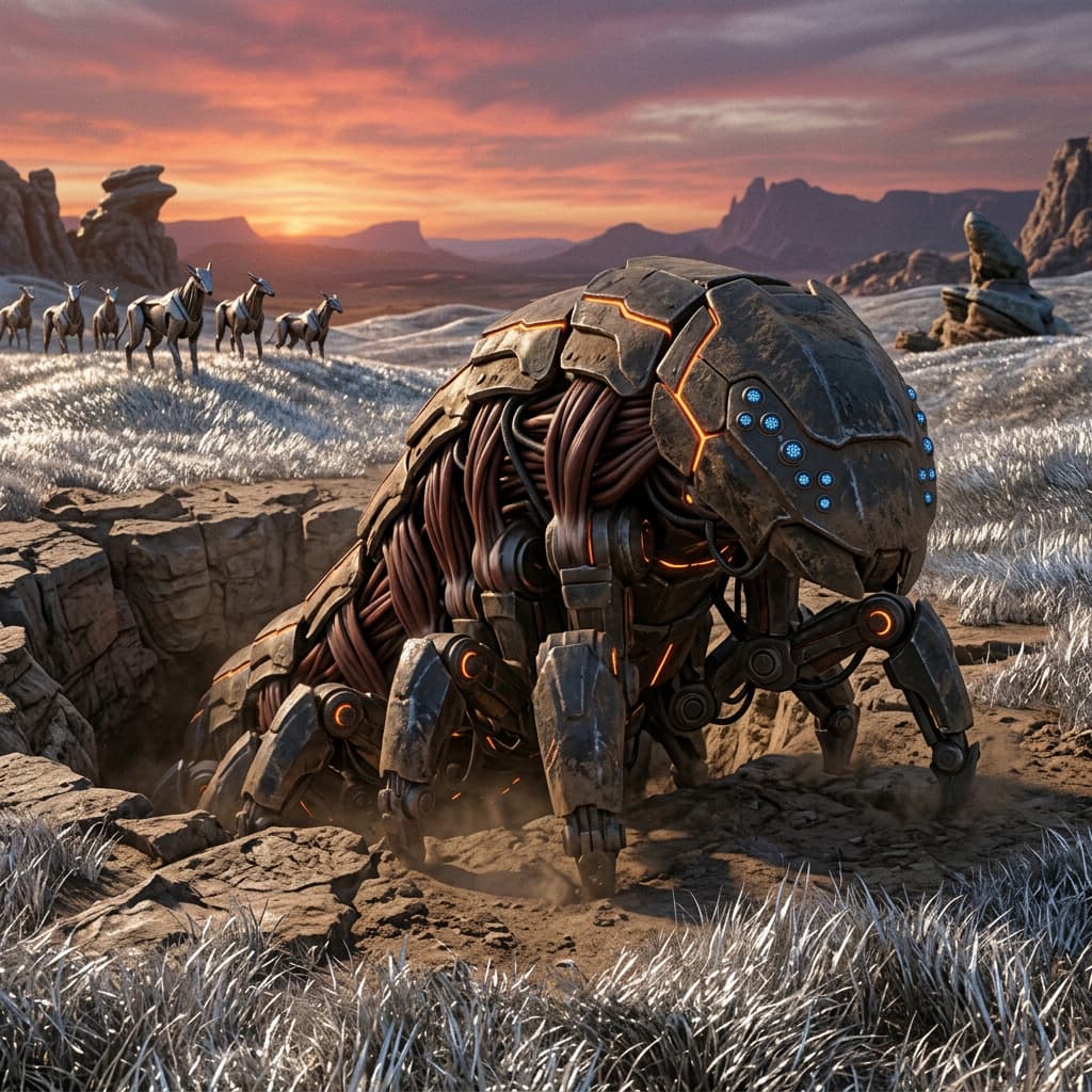 Lithophage Crawler — subterranean segmented geological processor