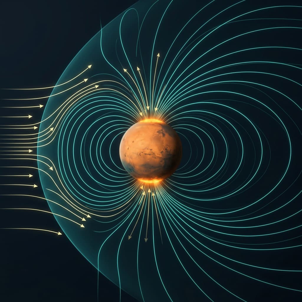 PMGS dipole field geometry and solar wind deflection
