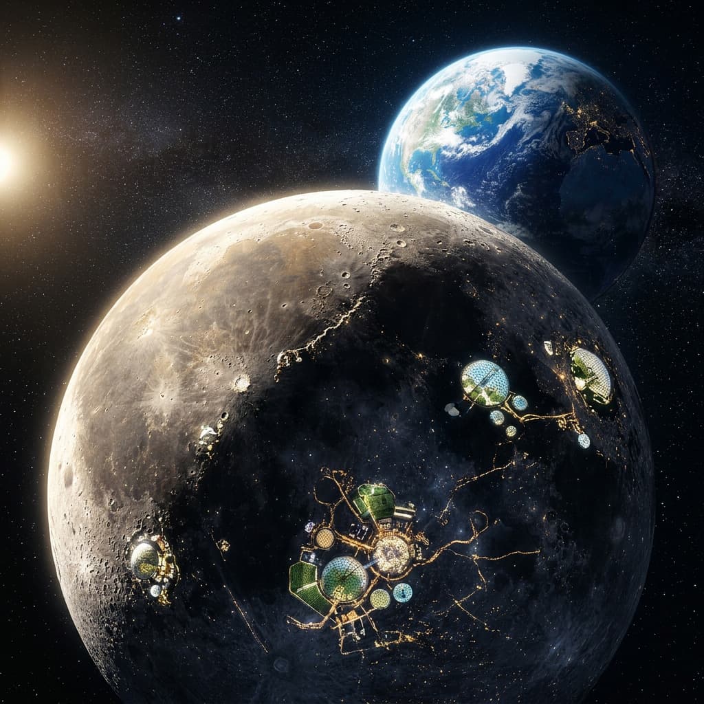 Luna orbital survey — Earth's moon and Commonwealth capital